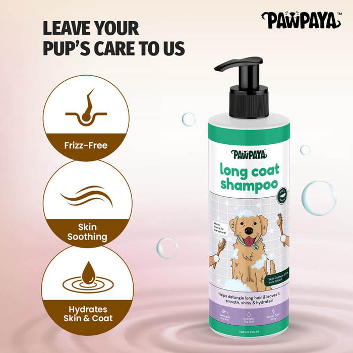 Pawpaya Long Coat Shampoo for Dog - 250 ml
