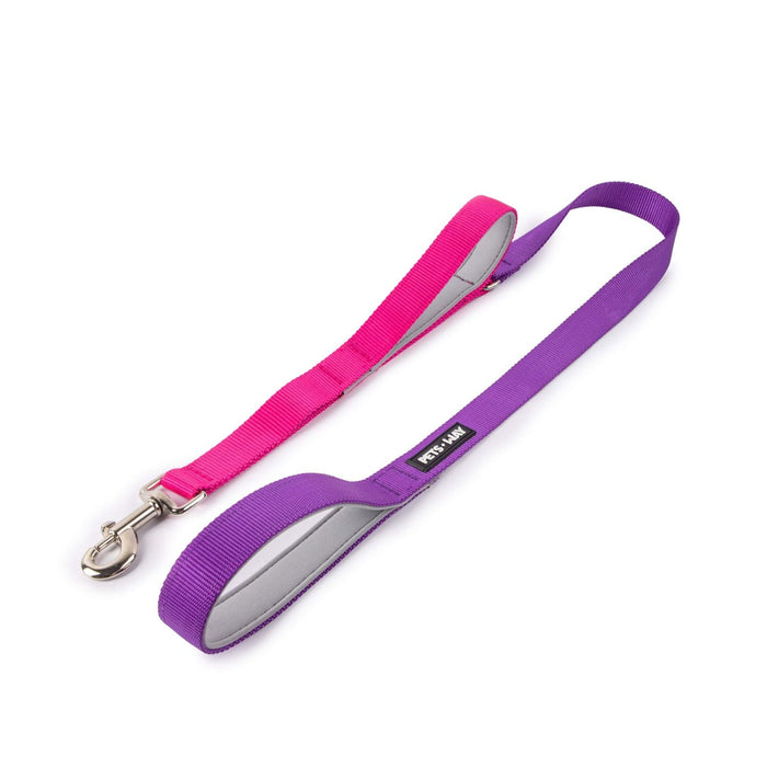 Pets Way Walk Essentials Dual Handle Leash - Amethyst & Fuschia