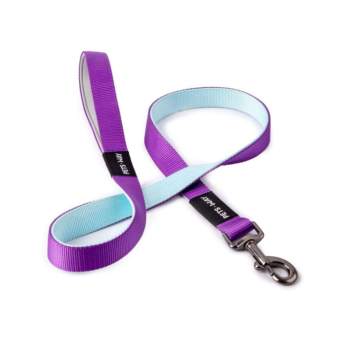 Pets Way Walk Essentials Dual Color Leash - Amethyst & Sky