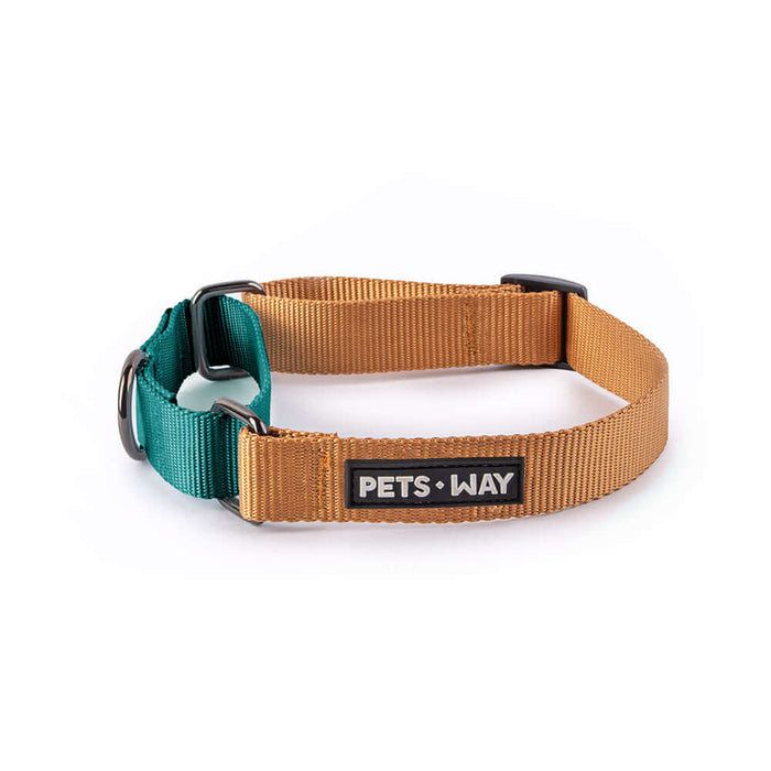 Pets Way Walk Essentials Martingale Collar - Honey & Emerald