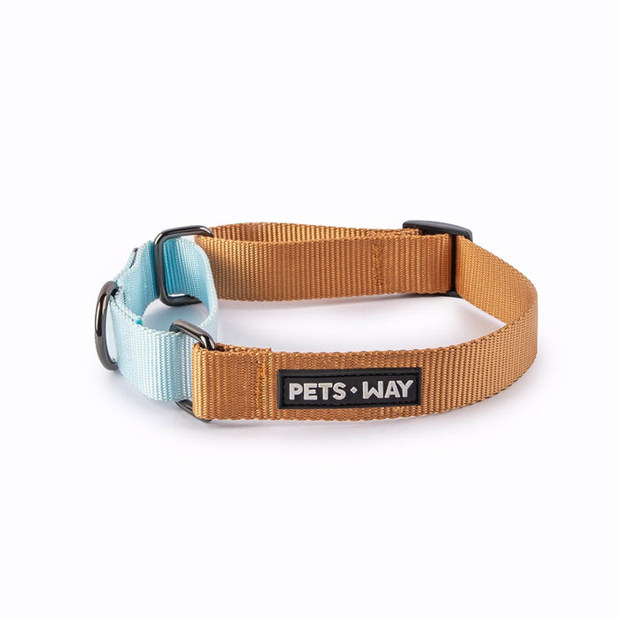 Pets Way Walk Essentials Martingale Collar - Honey & Sky