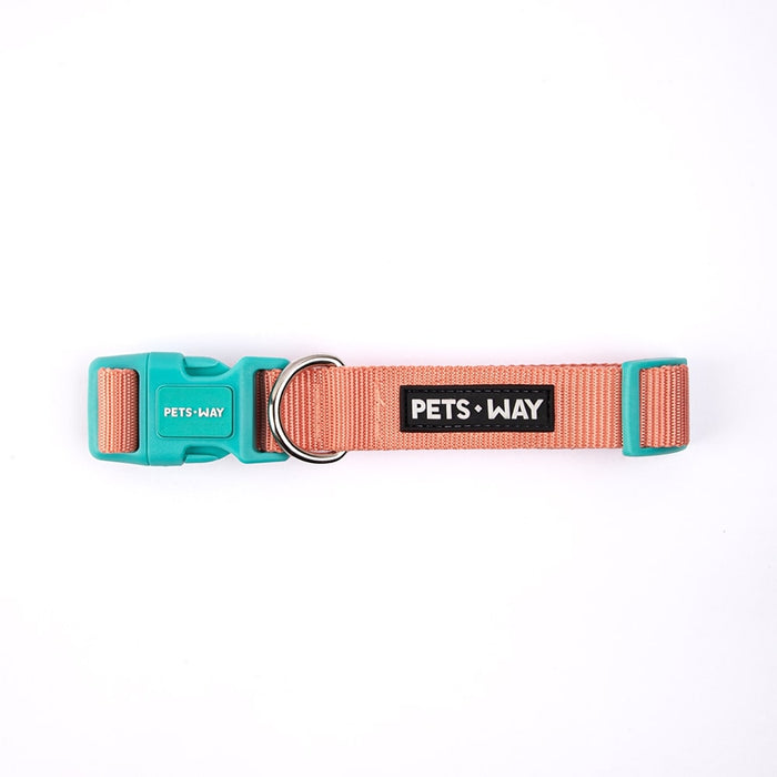 Pets Way Walk Essentials Solid Dog Collar - Peach