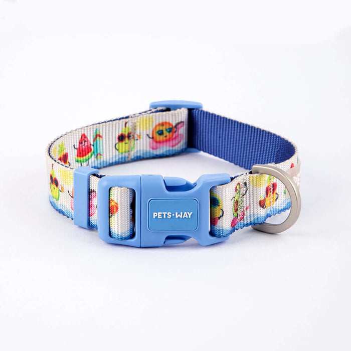 Pets Way Walk Essentials Printed Dog Collar - Summer