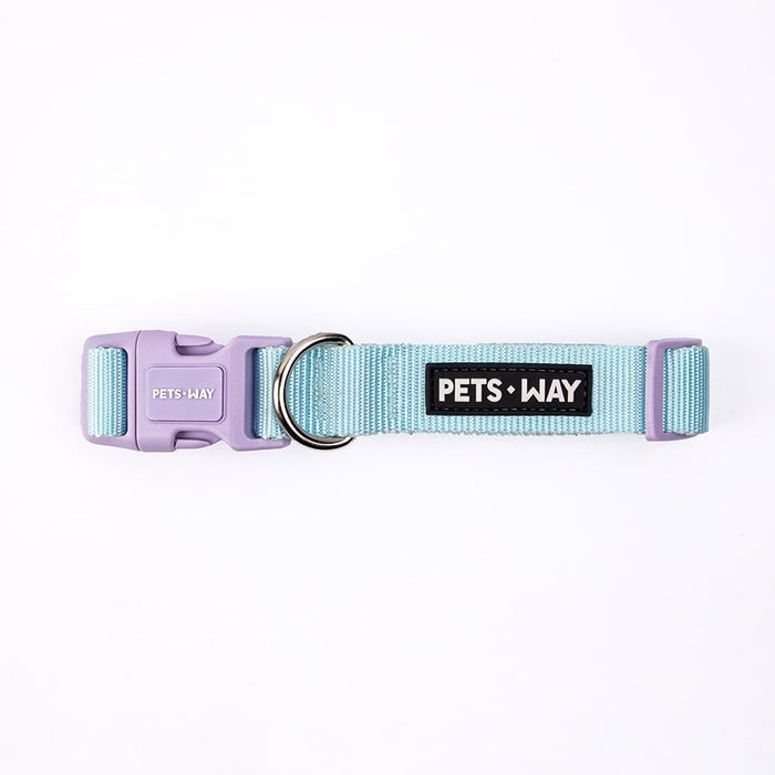 Pets Way Walk Essentials Solid Dog Collar - Sky