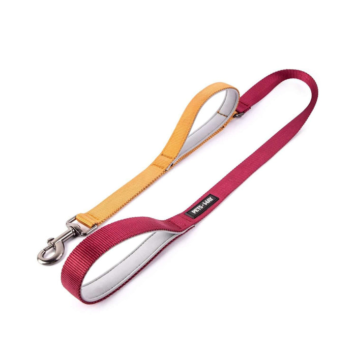 Pets Way Walk Essentials Dual Handle Leash - Wine & Honey