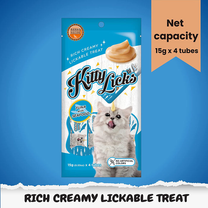 Rena Kitty Licks Tuna Seafood 4 Tubes - Pack of 2