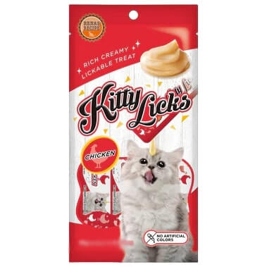 Rena Kitty Licks Chicken Flavor 30 Tubes - Pack of 4