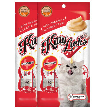 Rena Kitty Licks Chicken Flavor 30 Tubes - Pack of 2