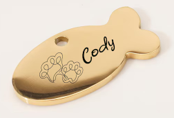 Personalised Brass Pendant Name Tags for Dog & Cat