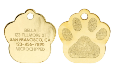 Personalised Brass Pendant Name Tags for Dog & Cat