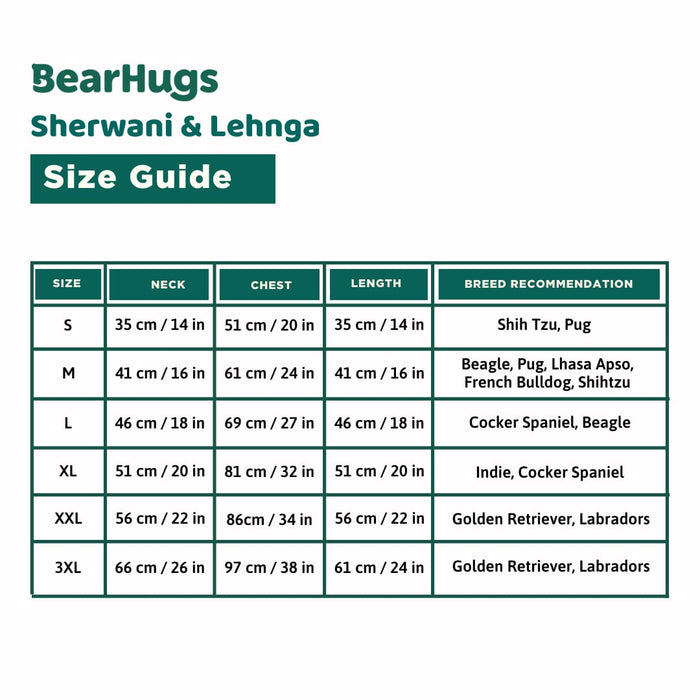 Bearhugs Golden & Maroon Lehenga For Dog