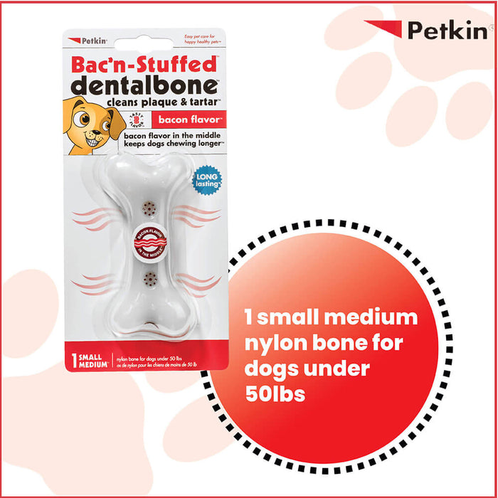 Petkin Bac'n-Stuffed Dentalbone For Dog