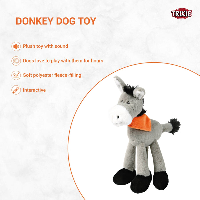 Trixie 24 cm Donkey Plush Dog Toy