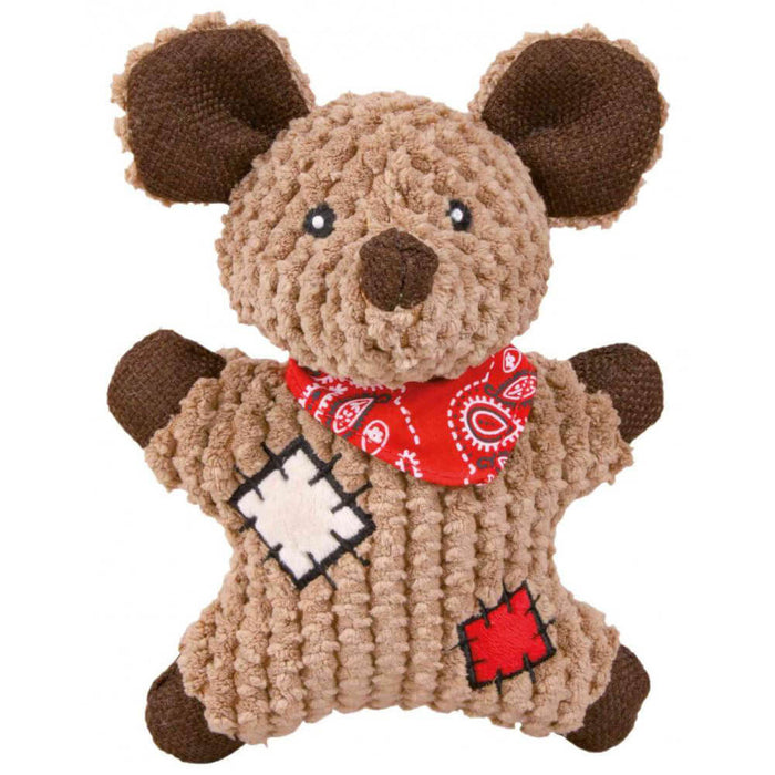 Trixie Mouse with Patches Fabric/Jute - 19cm