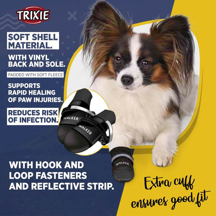 Trixie 2 Pcs Black Walker Care Comfort Protective Boots