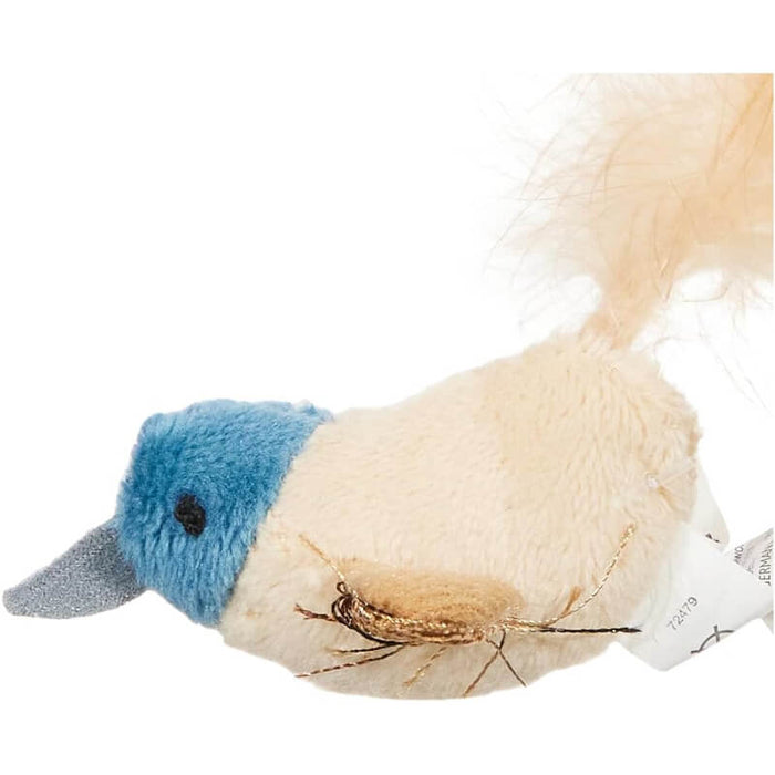 Trixie Plush Bird with Feathers Cat Toy - 8cm