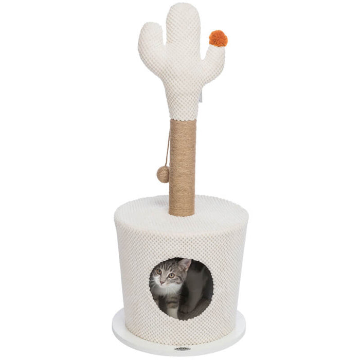 Trixie Cave with Cactus Scratcher Cat Toy - Cream