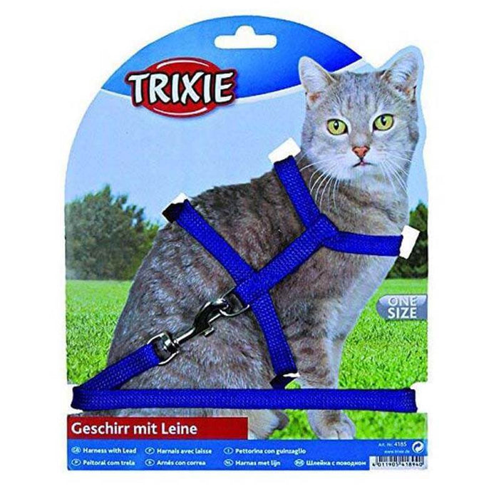 Trixie Cat Harness With Leash Assorted Colours  22-42 cm/10 mm 1.25 m