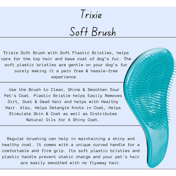 Trixie Soft Brush with Soft Platic Bristles - 19 cm