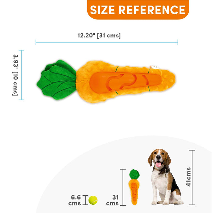 Barkbutler Fofos Cute Treat Toy for Dog - Carrot