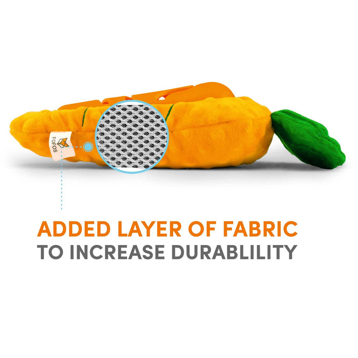 Barkbutler Fofos Cute Treat Toy for Dog - Carrot