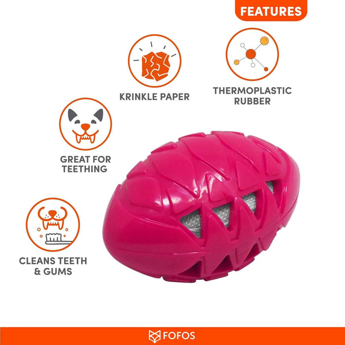 Barkbutler Fofos Crunch Football for Dog - Large - Assorted Colours