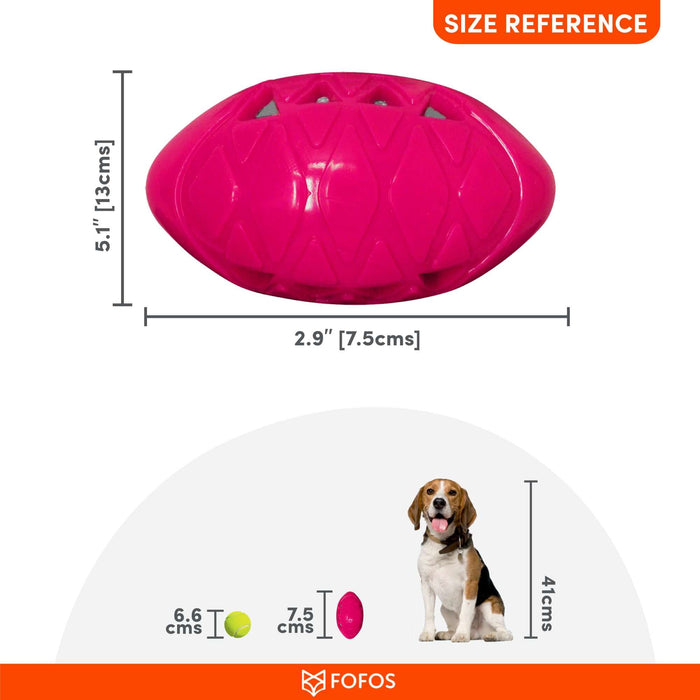 Barkbutler Fofos Crunch Football for Dog - Large - Assorted Colours