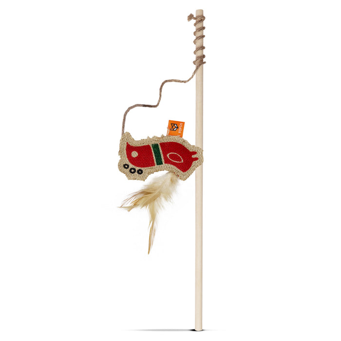 Barkbutler Fofos Scandi Rooster With 40cm Wooden Stick for Cat