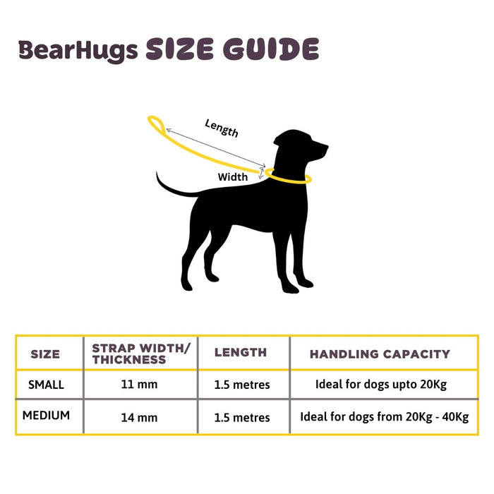 BearHugs Essential Reflective Rope Dog Leash - Royal Blue