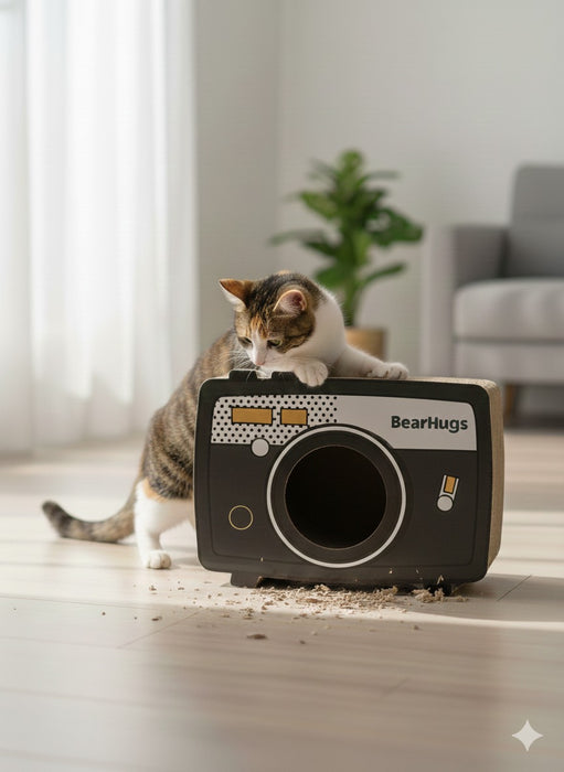 BearHugs Camera-Shaped Cat Scratcher