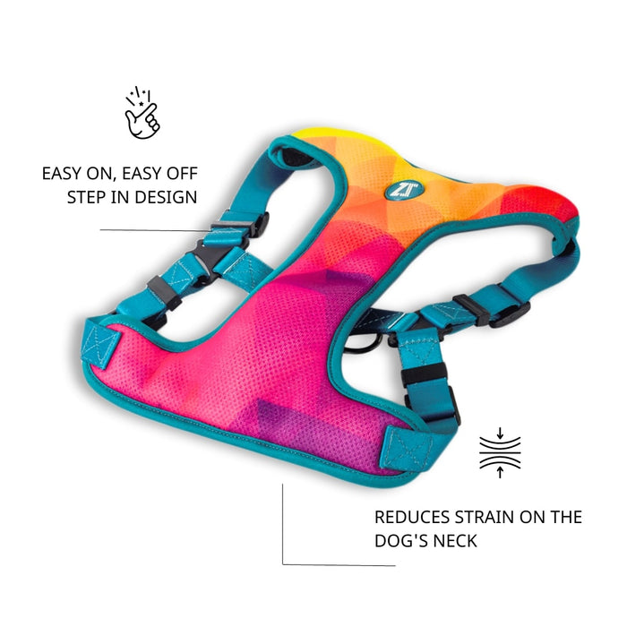 Zoomiez Adjustable Step-in Mesh Dog Harness - Solar