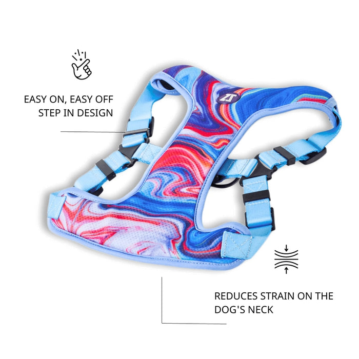 Zoomiez Adjustable Step-in Mesh Dog Harness - Fluid