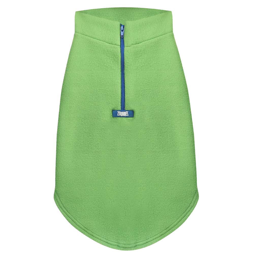 Zoomiez Zip Up Polar Fleece Dog Sweater Green