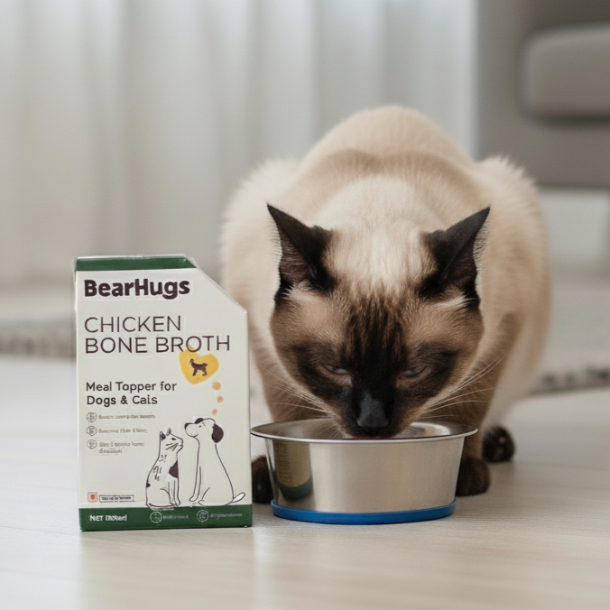 Bearhugs Chicken Bone Broth Meal Topper for Dogs and Cats 100 ML