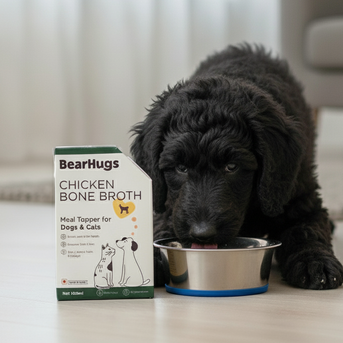 Bearhugs Chicken Bone Broth Meal Topper for Dogs and Cats 100 ML