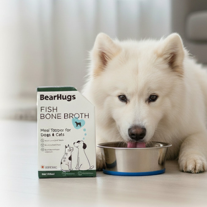 Bearhugs Fish Bone Broth Meal Topper for Dogs and Cats 100 ML