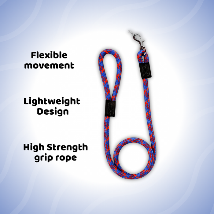 BearHugs Essential Reflective Rope Dog Leash - Royal Blue