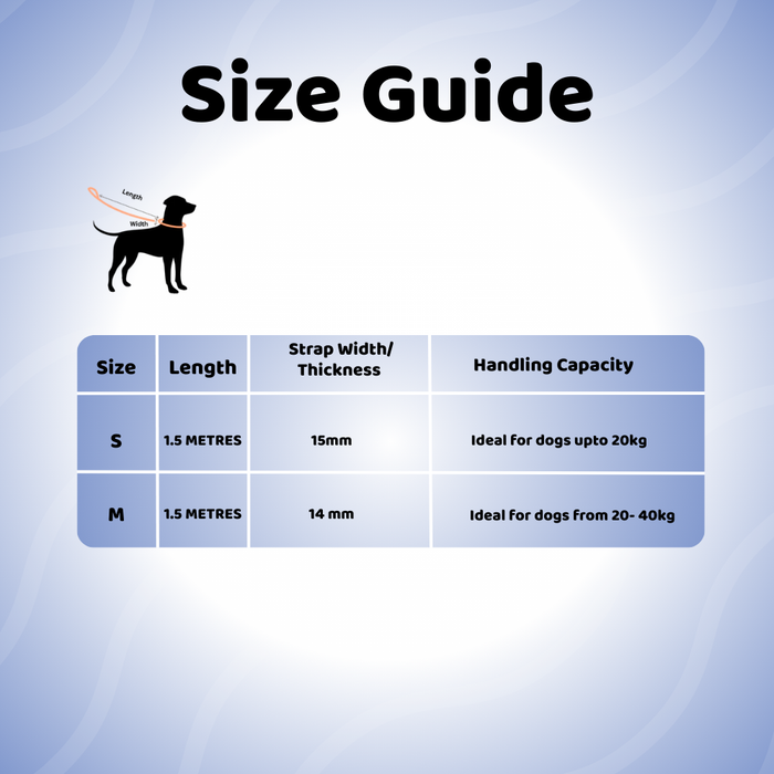 BearHugs Essential Reflective Rope Dog Leash - Royal Blue