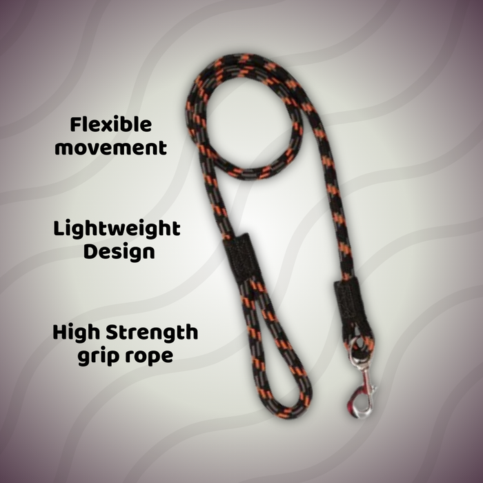BearHugs Essential Reflective Rope Dog Leash - Shades of Black