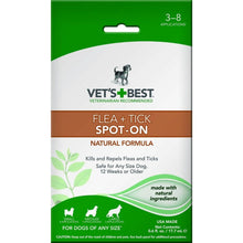Vet's Best Natural Spot-On Flea Repellent for Dogs - 6 x 1 ml Vials