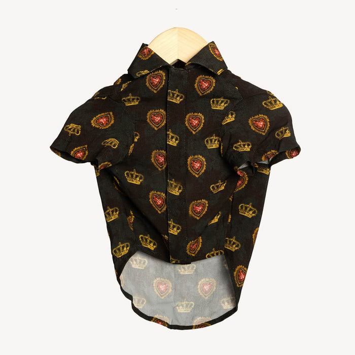 The Papaw Cartel Heart and Crown Black Dog Shirt