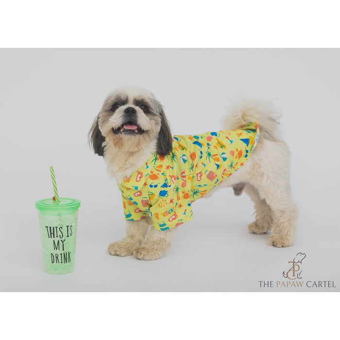 The Papaw Cartel Vacation Lime Green Dog Shirt