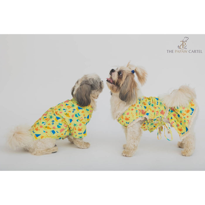 The Papaw Cartel Vacation Lime Green Dog Shirt