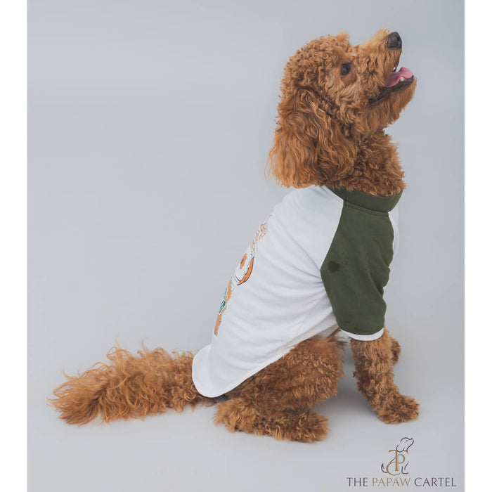 The Papaw Cartel White & Green Puppacino Dog T-shirt