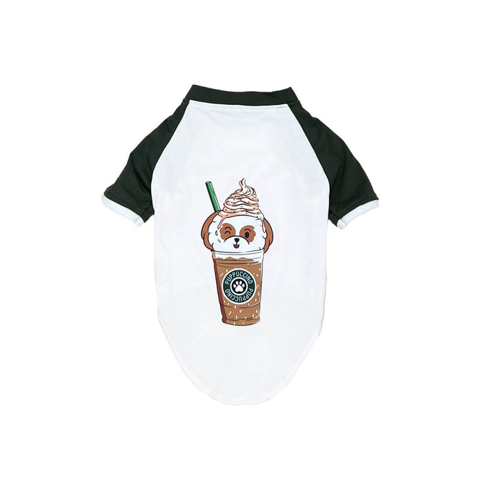 The Papaw Cartel White & Green Puppacino Dog T-shirt