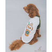 The Papaw Cartel White & Green Puppacino Dog T-shirt