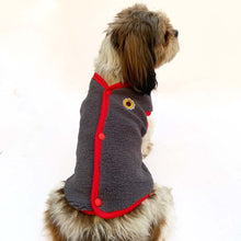 Pawgy Pets Cute Fleece Vest Grey & Red for Dog