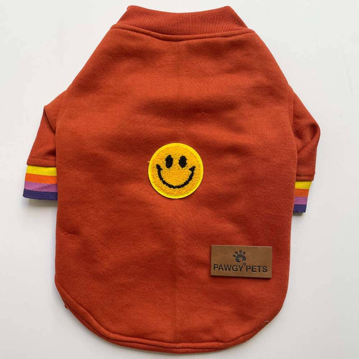 Pawgy Pets Smiley Rust SweatShirts for Dog