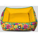 Pets Way Bolster Print Spring Dog Bed - Mustard