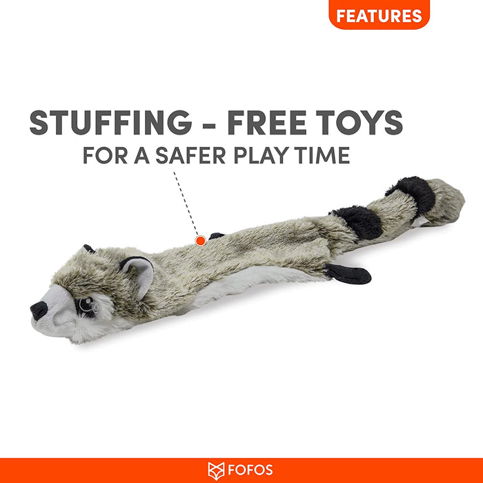 Barkbutler Fofos Skinneez Raccoon Dog Toy